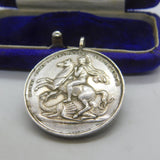 WW1-era Sterling Silver Royal Army Temperance Association Medal Antique 1915