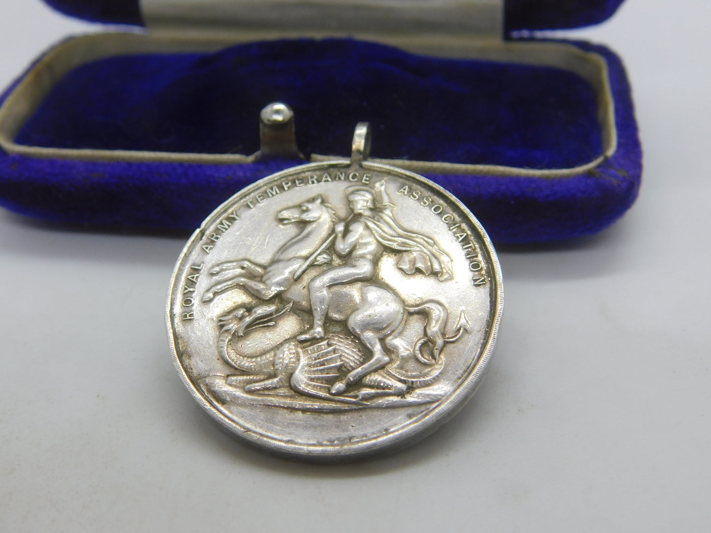 WW1-era Sterling Silver Royal Army Temperance Association Medal Antique 1915