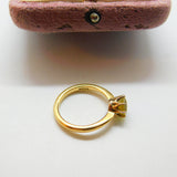 18ct Yellow Gold & Yellow Sapphire Solitaire Ring Vintage 1994 London