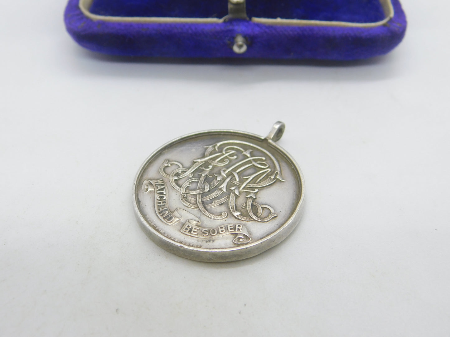 WW1-era Sterling Silver Royal Army Temperance Association Medal Antique 1915