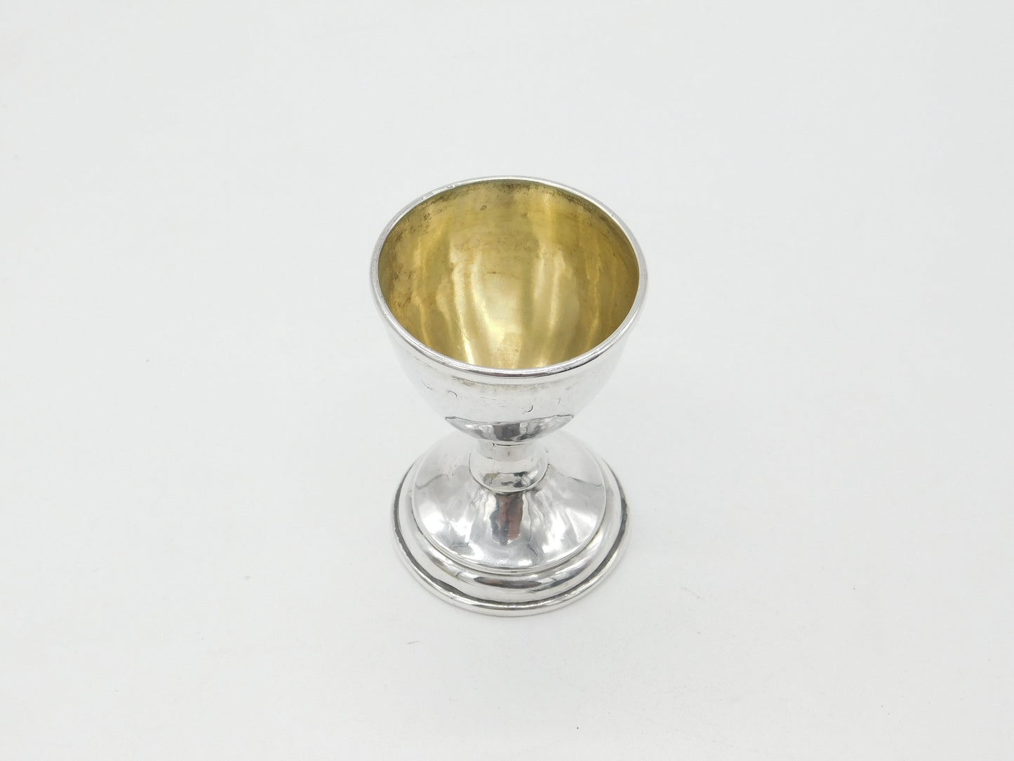 Georgian Sterling Silver Egg Cup Gilded Interior Antique c1780 George III