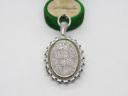 Victorian Sterling SIlver Fern Leaf Sweetheart Locket Antique 1881 Birmingham