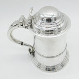 George II Sterling Silver Large Lidded Tankard Antique 1752 London