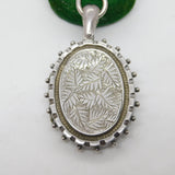 Victorian Sterling SIlver Fern Leaf Sweetheart Locket Antique 1881 Birmingham