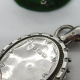 Victorian Sterling SIlver Fern Leaf Sweetheart Locket Antique 1881 Birmingham