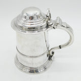 George II Sterling Silver Large Lidded Tankard Antique 1752 London