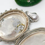 Victorian Sterling SIlver Fern Leaf Sweetheart Locket Antique 1881 Birmingham
