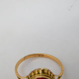 19th Century 15ct Gold Carved Red Coral Classical Cameo Dress Ring Antique c1860
