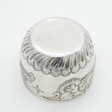 Victorian Sterling Silver Floral Pattern Sugar Bowl Antique 1896 Birmingham