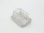 Edwardian Sterling Silver Toast Rack with Integrated Crumb Tray 1908 London