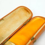 Art Deco Boxed 9ct Gold & Block Amber Large Cigar Holder Antique Birmingham