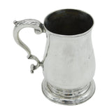 George III Sterling Silver Baluster Tankard Antique 1775 London, John King