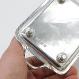 Edwardian Sterling Silver Toast Rack with Integrated Crumb Tray 1908 London