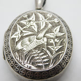 Victorian Sterling Silver Aesthetic Mourning Locket 1879 Antique Birmingham