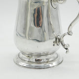 George III Sterling Silver Baluster Tankard Antique 1775 London, John King