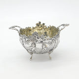 Hanau Sterling Silver Art Nouveau Pattern Sugar Bowl Antique c1860 German