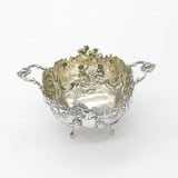 Hanau Sterling Silver Art Nouveau Pattern Sugar Bowl Antique c1860 German