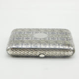 19th Century Russian .875 Silver Niello Enamel Cigarette Case Antique 1893 Moscow