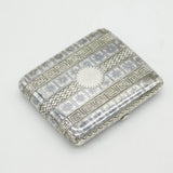 19th Century Russian .875 Silver Niello Enamel Cigarette Case Antique 1893 Moscow