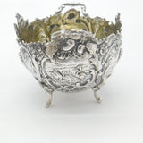 Hanau Sterling Silver Art Nouveau Pattern Sugar Bowl Antique c1860 German