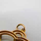 Edwardian 9ct Gold, Peridot, Amethyst, Pearl Suffragette Lavalier Pendant c1910