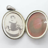 Victorian Sterling Silver Aesthetic Mourning Locket 1879 Antique Birmingham