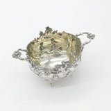 Hanau Sterling Silver Art Nouveau Pattern Sugar Bowl Antique c1860 German