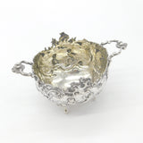 Hanau Sterling Silver Art Nouveau Pattern Sugar Bowl Antique c1860 German