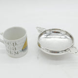A.E Jones Sterling Silver Planished Quaich Cup Antique 1928 Birmingham