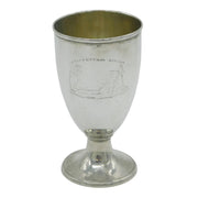 George III Sterling Silver Pedestal Beaker Social Interest Antique 1794 London