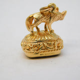 9ct Yellow Gold Standing Fox Carnelian Agate Set Fob Seal Vintage 1958 Birmingham