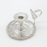 Georgian Style Sterling Silver Chamberstick Vintage 1974 Birmingham