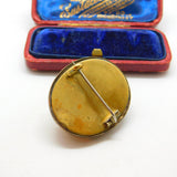 Regency Grand Tour Gold Set Carved Lava Cherub Baby High Relief Cameo Brooch c1830