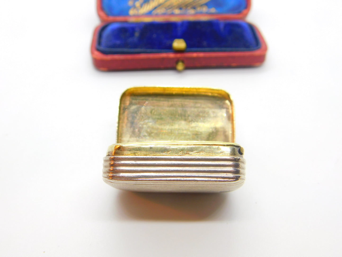 Georgian Sterling Silver Gilded Vinaigrette Scent Box c1800 Antique George III