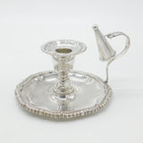 Georgian Style Sterling Silver Chamberstick Vintage 1974 Birmingham