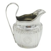 Irish George III Sterling Silver Bright Cut Cream Jug Antique 1799 Dublin