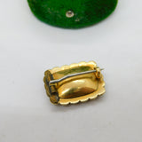 George IV 15ct Gold, Pearl & Blue Paste Mourning Brooch Antique c1830