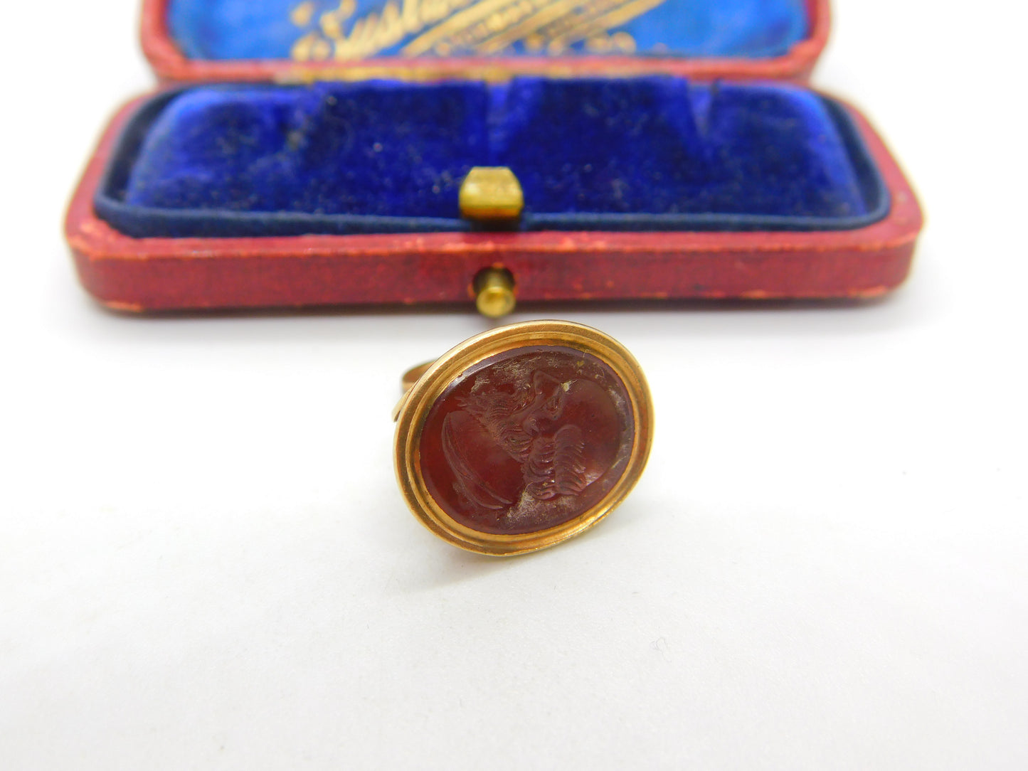 Grand Tour 15ct Gold & Carnelian Intaglio Seal Fob of Epictetus Georgian c1830