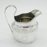 Irish George III Sterling Silver Bright Cut Cream Jug Antique 1799 Dublin