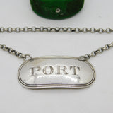 George IV Sterling Silver Bright Cut Port Decanter Label Antique 1823 London