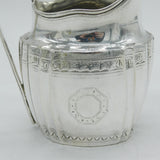 Irish George III Sterling Silver Bright Cut Cream Jug Antique 1799 Dublin