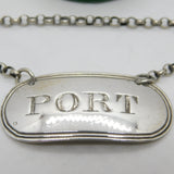 George IV Sterling Silver Bright Cut Port Decanter Label Antique 1823 London