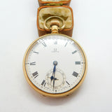 Omega 15-Jewel Gold Plated Open Face Pocket Watch Dennison Case c1935