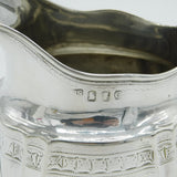 Irish George III Sterling Silver Bright Cut Cream Jug Antique 1799 Dublin