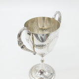 Victorian Silver Plated Two-Handled Floral Trophy Cup Antique c1900 Un-Engraved