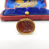 Grand Tour 15ct Gold & Carnelian Intaglio Seal Fob of Epictetus Georgian c1830