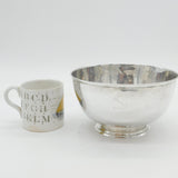 Irish George III Sterling Silver Heraldic Crest Fruit Bowl Antique c1770s Dublin