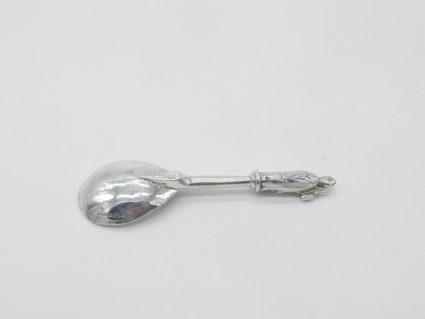 Sterling Silver 'Ave Maria' Apostle Picture Bowl Spoon Antique 1902 Chester