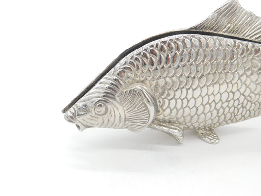 Silver Plated Letter Rack or Menu Holder in Fish Form Antique c1920 Art Deco