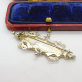 Victorian 9ct Gold & Sterling Silver 'Remember Me' Naval Sweetheart Brooch 1901
